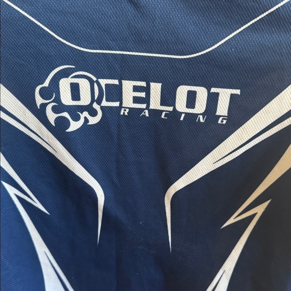 OCELOT Racing Kids Size Large Youth Blue Long Sleeve Jersey Moto Racing Shirt - Picture 4 of 8